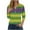 #9 Multicolor, variant on CYiJun Mardi Gras Clothing,Women's Mardi Gras Party Top,Soft 3/4 Sleeve Crewneck Blouse for New Orleans Carnival