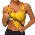 thumbnail image 4 of Xecao Ripe Yellow Lemon for Sports Bra with Removable Pads, Crop Tank Top Design, Women's Longline Sports Bra - Non-Wired - Medium, 4 of 9