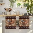 thumbnail image 4 of Brown Retro Horse Kitchen Towels Set of 4, Vintage Western Stars Country Absorbent Dish Towels for Kitchen, Microfiber Hand Towel, Quick Drying Tea Towel for Cleaning Decorative Dishcloths, 4 of 7