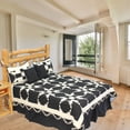thumbnail image 2 of Black Feathered Star Super Queen Quilt 92"W x 96"L, 2 of 4