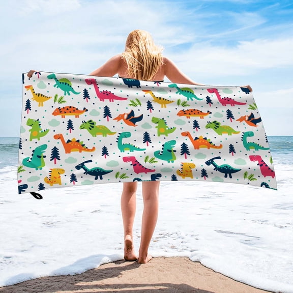 Fwttom Beach Towels Oversized, Quick-Dry & Sand-Free Lightweigh Pool Towels, Extra Large Beach Blanket for Summer Vacation Essentials, 62 x 31.5"