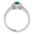 thumbnail image 4 of 1.10 Ct Oval Shaped Emerald & Diamond Bridal Set -10K Gold, 4 of 8