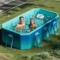 thumbnail image 2 of 82/102/118 Inch No-Inflation Adult Pool - Thickened PVC, Quick-Setup for Backyard - Durable Non-Inflatable Summer Swimming Pool, 2 of 17