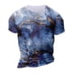 thumbnail image 4 of European And American Round Neck Casual Ethnic Style Retro Printed Short Sleeve T-shirt Top 5XL, 4 of 5