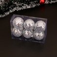 thumbnail image 2 of Hvmvliv Christmas Ornaments 6Pc 1.95inch Christmas Decorative Glitter Hanging Balls Ornament for Christmas Tree Shatterproof Xmas Party Wedding Tree Decorations Silver, 2 of 6