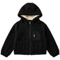 thumbnail image 7 of LUGOGNE Girls Sherpa Fleece Jacket Hooded Long Sleeve Full Zip Warm Teddy Coat Casual Loose Fit Outerwear with Multiple Pockets Kids Fall Winter Clothing, 7 of 7