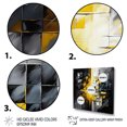 thumbnail image 3 of Designart Abstract Geometric Black And Yellow IV Canvas Wall Art, 3 of 5