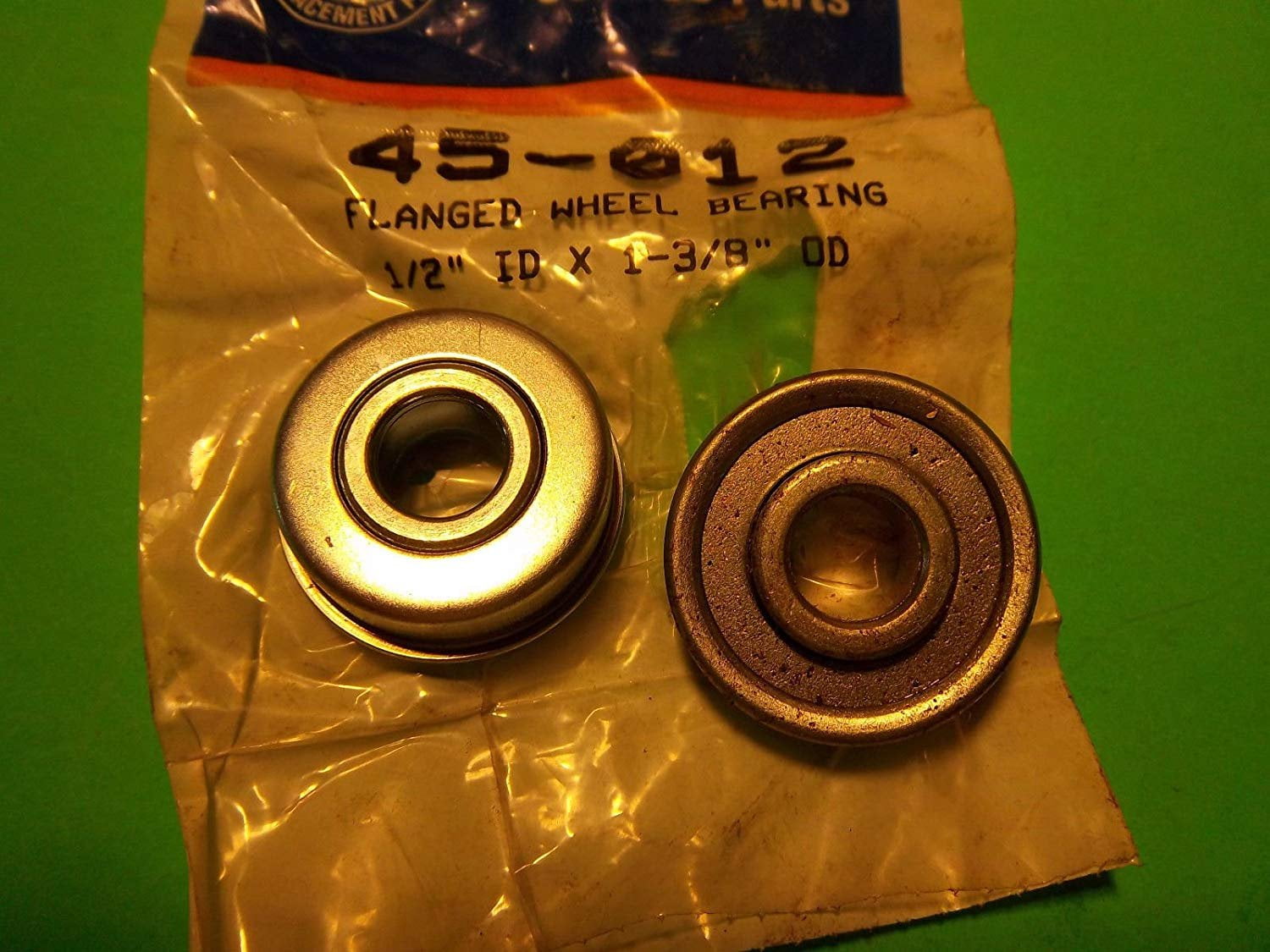 NEW 2 PACK FLANGED BALL BEARINGS FITS BLOWERS WINDMILLS CARTS 1/2"X1 3/