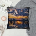 thumbnail image 2 of Orinice Sunset Trees Cloudy Sky Graphic Decorative Cushion Throw Pillow Cover for Home Living Room - Zipper Closure High-Quality 1PC 20x20in, 2 of 5