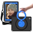 thumbnail image 5 of ELEHOLD Rugged Case for iPad 6th/5th Generation /Pro 9.7inch (2018/2017/2016) with 360° Rotatable Handle Grip Kickstand Built-in Screen Protector Crossbody Shoulder Strap Washable Shockproof CaseBlack, 5 of 7