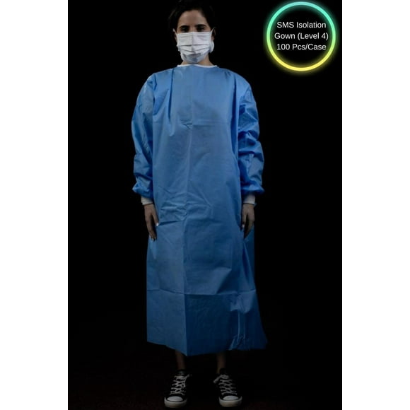 SMS Isolation Gown (Level 4) 100 Pcs/Case for $290 - Wholesale $2.90/Pcs