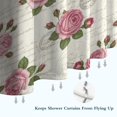 thumbnail image 6 of Pioneer Flower Floral Print Pattern Shower Curtain 84"x72", Bathroom Decorative Shower Curtain Set with 12 Hooks, Waterproof Washable, 6 of 6