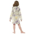 thumbnail image 7 of FORMRS Niños Bathrobe Unisex Hooded Robe Soft Plush Pajamas Sleepwear, Size 10-12T, Purple Floral Rabbit, 7 of 7