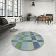 thumbnail image 3 of Ahgly Company Indoor Round Patterned Green Novelty Area Rugs, 4' Round, 3 of 6