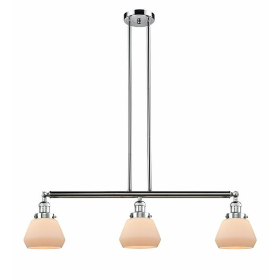 213-PC-G171-LED-Innovations Lighting-Fulton-10.5W 3 LED Island in Industrial Style-39.25 Inches Wide by 10 Inches High Polished Chrome Finish with
