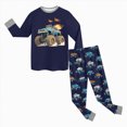thumbnail image 6 of CAUYDY 5-6T 7-8Y 9-10Y Kid Pajamas Boy Clothing for Children Long Sleeve Shirt Elastic Pants 2Pcs Cute Fall Winter Set Boys Outfits Sizes 7-8 Years,Dark Blue, 6 of 6