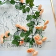thumbnail image 3 of 2pcs White Silk Rose Vine Garland Artificial Fake Flowers with 69 Heads for Home Wedding Arch Floral Decorations, 3 of 5