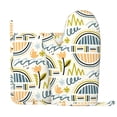 thumbnail image 3 of ZNDUO Non-Slip Cooking Oven Gloves, Abstract Doodle Retro Style Pattern Oven Mitts and Pot Holders Set, 3 of 8
