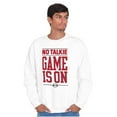 thumbnail image 5 of No Talkie Game is On Football Men's Crewneck Sweatshirt Brisco Brands S, 5 of 6