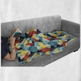 thumbnail image 6 of Abstract Soft Flannel Fleece Throw Blanket, Colorful Geometric Triangles Fractal Unusual Various Forms Hipster Graphic, Cozy Plush for Indoor and Outdoor Use, 50" x 60", Multicolor, by Ambesonne, 6 of 6