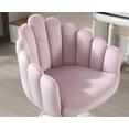 thumbnail image 5 of Dayalane Cute Kids Swivel Chair, Velvet Rolling Children Desk Chair, Adjustable Student Task Chair Study Chair, Vanity Chair with Finger Shaped Back for Bedroom Kids Room School, Purple, 5 of 9