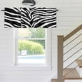 thumbnail image 4 of Kitchen Valances for Window, Abstract Black White Zebra Stripe Light Filtering Rod Pocket Valance Curtain, Animal Texture &nbsp;Short Curtains Window Topper for Bedroom Bathroom Living Room 60x18in, 4 of 8