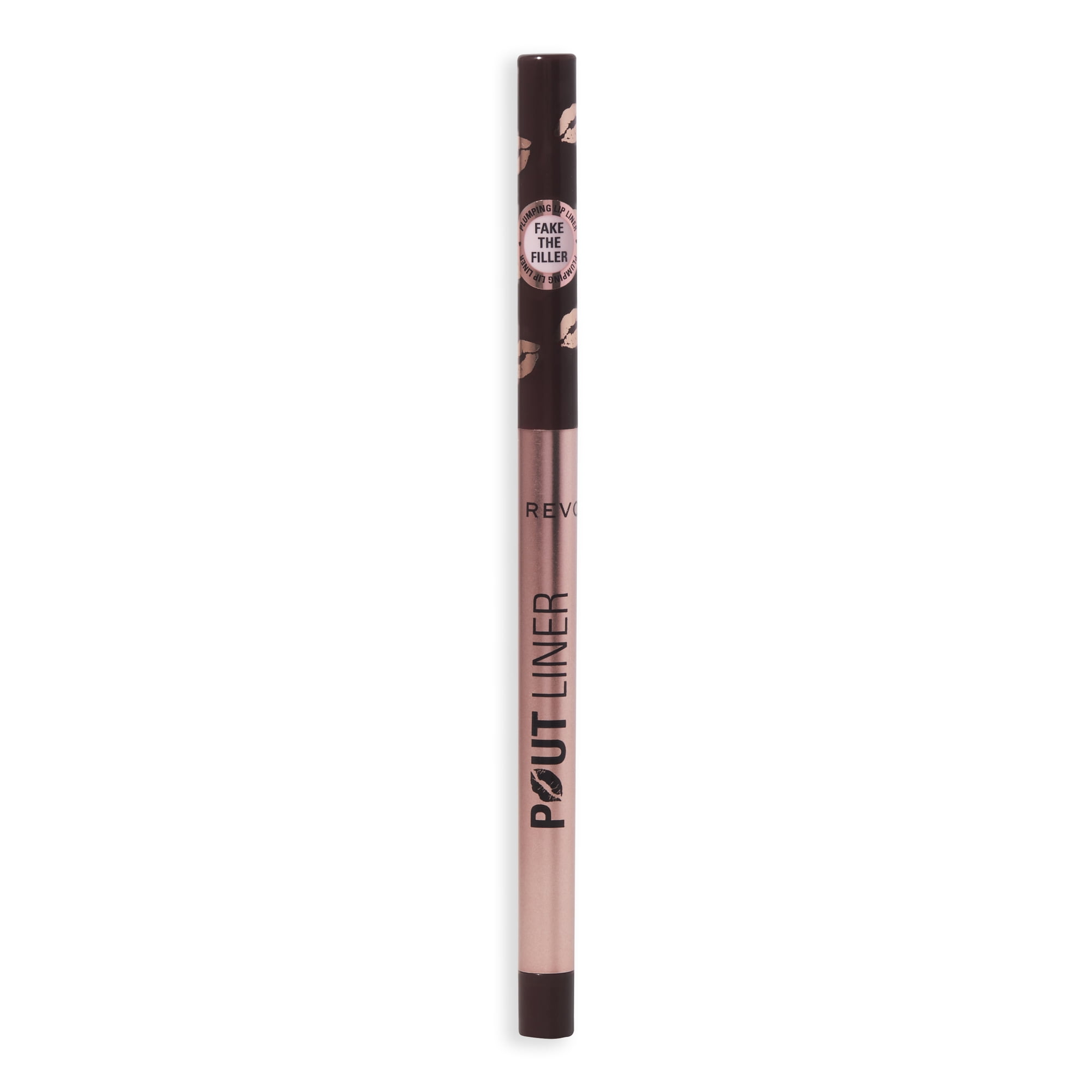 Revolution Beauty Pout Bomb Plumping Lip Liner, Long-Lasting with Hyaluronic Acid, Espresso Cool Brown, 1 Count