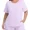 04Light Purple, variant on Women’s Plus Size Pajama Set Short Sleeve Top & Ruffle Shorts 2-Piece Sleepwear Soft Stretchy Loungewear with Elastic Waist