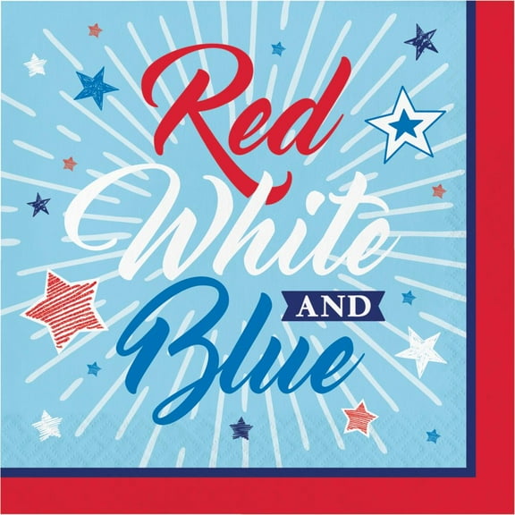 Patriotic Party Paper Lunch Napkins 16 Per Pack