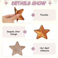 thumbnail image 3 of Uxcell Star Patches for Clothes, Sequin Star Iron Embroidered on Decorative for Holes Hats Jeans Repair Bags DIY Craft Silver, 3 of 6
