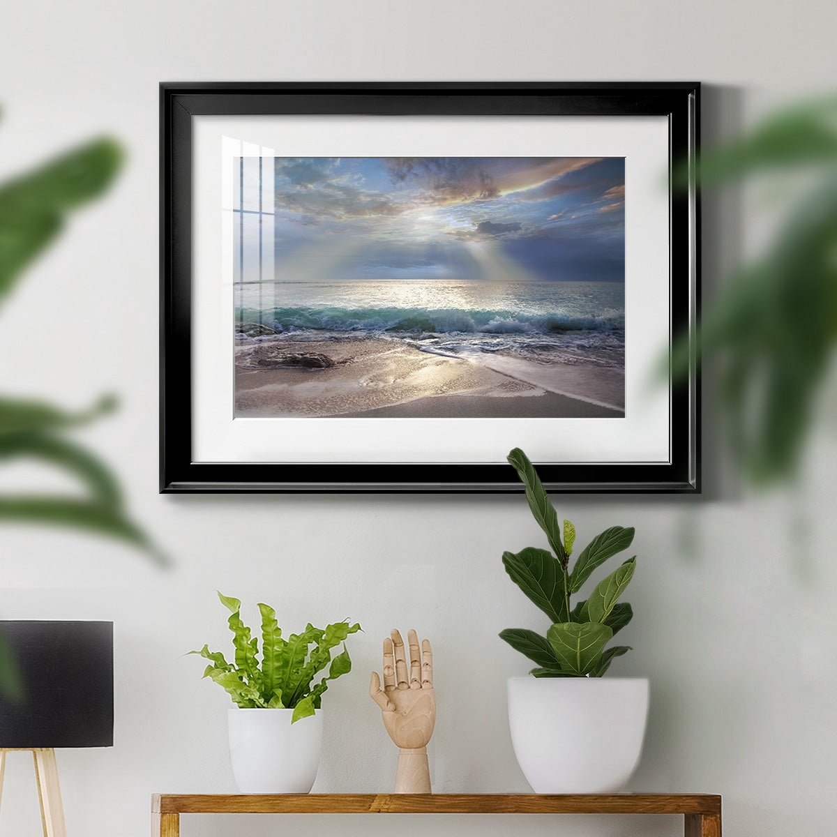 Aqua Blue Morning Premium Framed Print - Ready to Hang