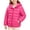 Hot Pink, variant on Girls Hooded Quilted Puffer Jacket Long Sleeve Full Zip Winter Warm Thick Coat with Pockets Orange Size 12