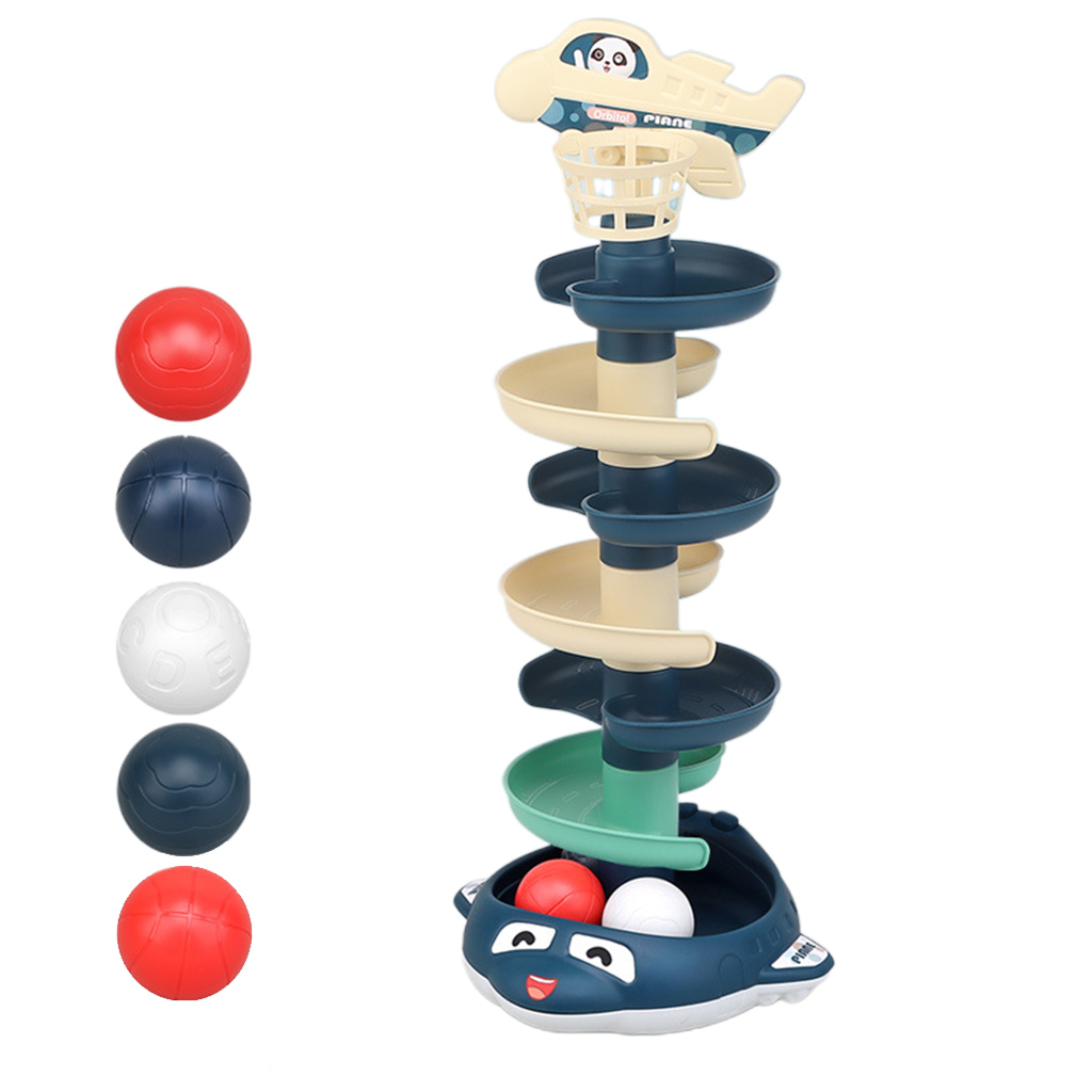 Stacking Block Electric Track Ball Tossing Toy Infant Baby Fine Motor