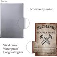 thumbnail image 3 of Mechanic Hourly Rate Metal Tin Sign Mechanic Shop Decor Car Garage Shop Tool Vintage Iron Sign Painting Poster Plaque Retro Mural Hanging Wall Art for Home Men Gifts Decorations 8 x 12 Inch, 3 of 6