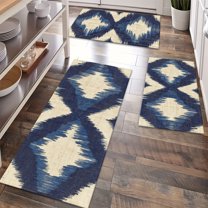 Kitchen Rugs Sets of 3 Non Slip Washable Kitchen Mats for Floor, Waterproof Kitchen Runner Rug, Floor Mat Carpet for Entryway, Laundry, Sink, Hallway, Bathroom