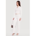 thumbnail image 3 of Women's Brushed Knit Long Sleeve Zip Front Polo Shirt, 3 of 4