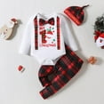 thumbnail image 2 of Xudanell Sweatshirt and Jogger Pants Outfit Set Baby Boy Clothes Christmas 18-24 Month Boy Clothes Toddler Santa Deer Prints Romper 9-12 Months Red, 2 of 7