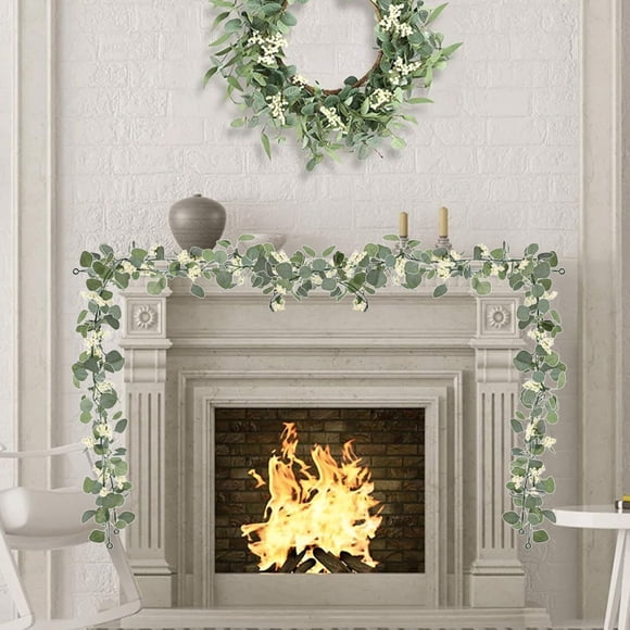 Christmas Artificial Vines Faux Flower Wall Hanging Table Decor Artificial Green Plant Christmas Home Decor Props