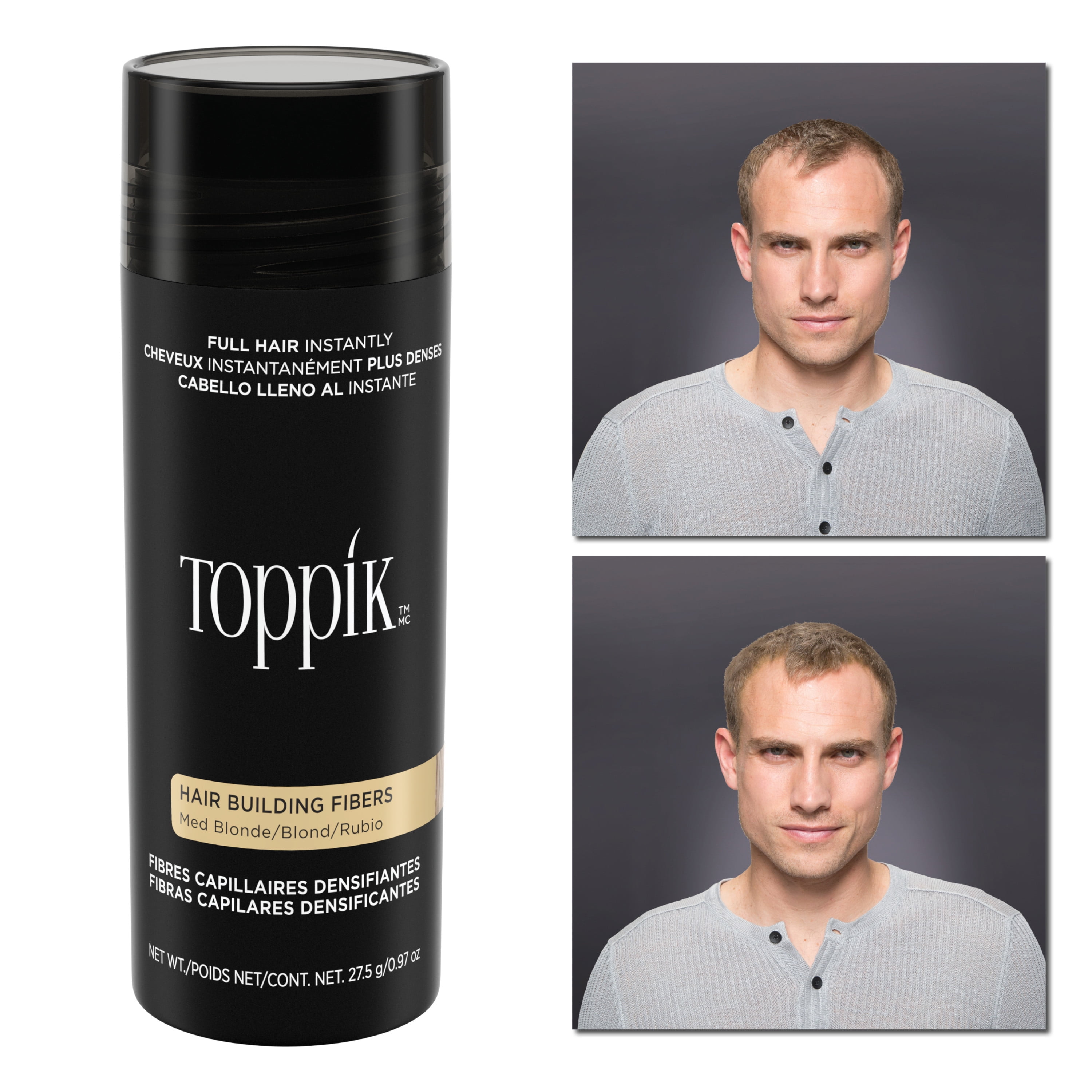 Toppik Hair Building Fibers, Medium Blonde, 12g | Fill In Fine or Thinning  Hair | Instantly Thicker, Fuller Looking Hair | 9 Shades for Men & Women -  