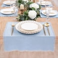 thumbnail image 4 of HOMEIORA 4 Pack Cloth Napkins, Cotton Linen Dinner Napkins, 18" x 18" Napkins Cloth Washable, Soft, Durable, Absorbent - Blue, 4 of 4
