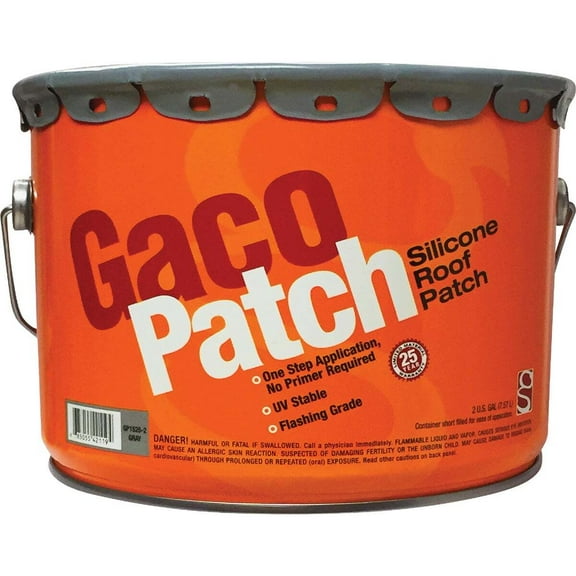 Gaco Western GacoPatch Silicone Roof Patch - UV Protection - 2 Gal, Gray