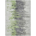 thumbnail image 2 of HomeRoots 582391 10 x 14 ft. Abstract Washable Indoor & Outdoor Rectangle Area Rug, Green & Silver, 2 of 5