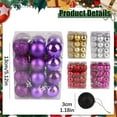 thumbnail image 3 of Christmas Decorations Glossy Christmas Ornament for Diy Crafts 24 Pack 3Cm Assorted Color Hollow Plastic Baubles for Holiday Tree Decorations & Art Projects, 3 of 9