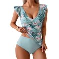 thumbnail image 1 of Traje de baño Tankini Aidonger Tummy Control con volantes fruncidos para mujer, 1 of 5