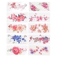 thumbnail image 3 of Tatuajes temporales flores impermeables pegatinas de tatuaje falso corporal de larga duración para mujeres conjunto, 3 of 14