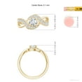 thumbnail image 5 of ANGARA Lab Grown Diamond Infinity Promise Ring for Women in 14K Yellow Gold (Size-5.1mm| Color-F-G| Clarity-VS) | April Birthstone, Anniversary, Jewelry Gift for Women | Lab-Grown Diamond Ring, 5 of 7