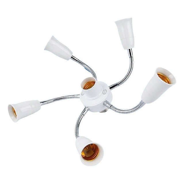 E27 LED Bulb Splitter Adapter Adjustable Light Holder Socket Converter for Home Office Exhibitions Light Holder 6 Heads