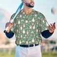thumbnail image 4 of Fotbe Mushrooms Gnome Baseball Jersey Shirt for Men and Women, Casual Short Sleeves Button Down T-Shirt-XX-Large, 4 of 9