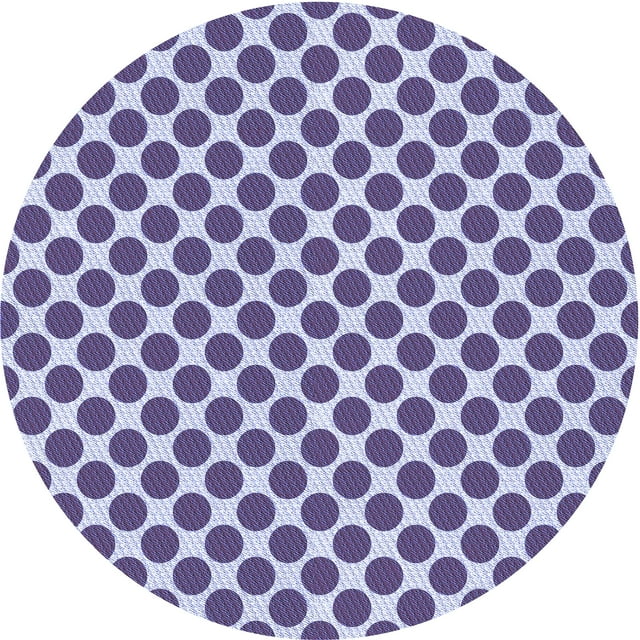 Ahgly Company Tapis Rond Lavable en Machine Intérieur Transitionnel Violet Raisin Vif, 8 Pieds Rond