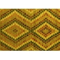 thumbnail image 1 of Ahgly Company Indoor Rectangle Abstract Yellow Modern Area Rugs, 2' x 3', 1 of 4